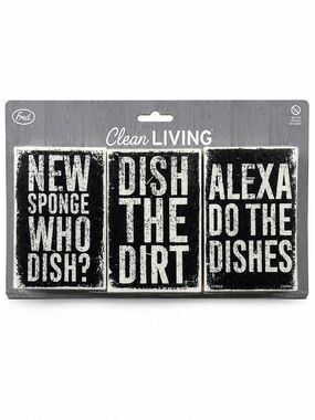 Funny Dish Sponge Set of 3 NWT